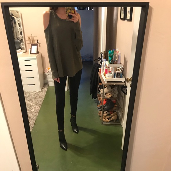 Lazy Sundays Cold Shoulder Sweater - Picture 3 of 7